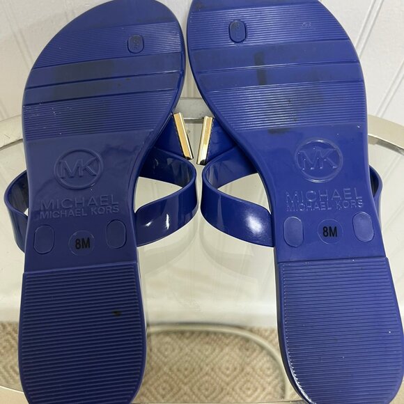 Michael Kors Royal Blue Bow Jelly Sandals - Size 8 - Picture 4 of 4